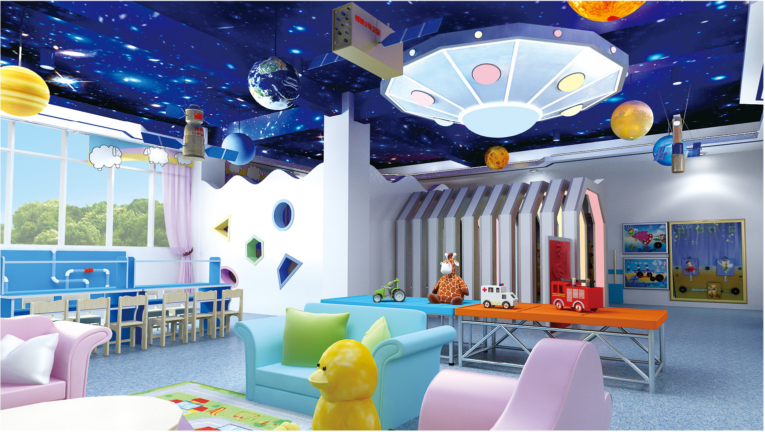 夢幻順木系列-幼兒園科學室裝修效果